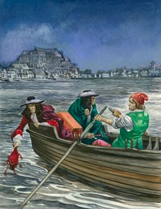 Le roi Jacques jette le Grand Sceau dans la Tamise