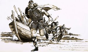Le roi Vortigern a amené deux chefs barbares - Hengest et Horsa - en Grande-Bretagne