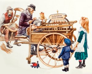 Aiguiseur de couteaux du XIXe siècle