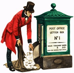 Il était une fois... communication il y a cent ans. Un facteur victorien et une boîte aux lettres