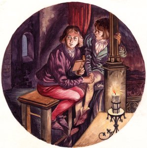 Les princes dans la tour (gouache sur papier) - Peter Jackson
