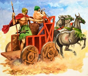 Char à roues en bois