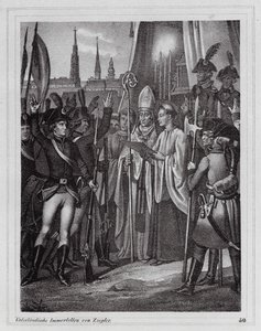 Soldats autrichiens partant combattre les Français, Vienne - Peter Johann Nepomuk Geiger