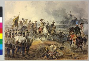 Première guerre de coalition. 1.3.1793. Bataille de Karl à Aldenhoven 1793 - Peter Johann Nepomuk Geiger
