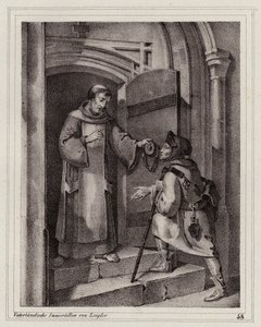 Le hors-la-loi John Parricida cherchant refuge dans un monastère à Pise - Peter Johann Nepomuk Geiger