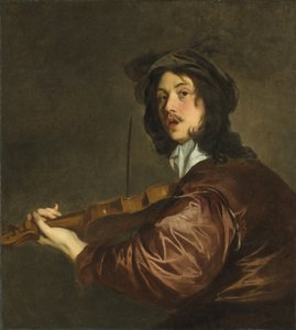 Un homme jouant du violon, possiblement un portrait de l