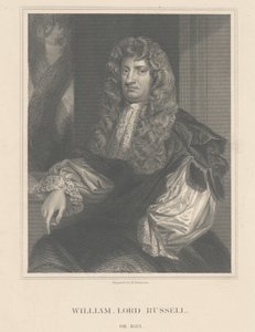 Portrait de Lord William Russell, gravé par H. Robinson - Peter Lely