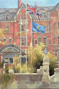 Drapeaux devant le Prince de Galles, Southport