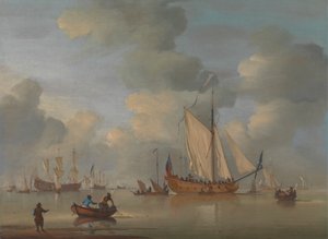 Un yacht royal anglais au large par temps calme