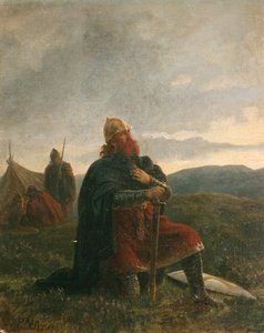 Saint Olav en prière avant la bataille de Stiklestad