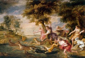 Diane et les nymphes chassant le daim