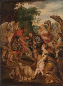 La réconciliation entre Jacob et Ésaü - Peter Paul Rubens (after)