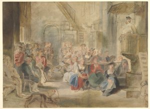 Un sermon dans une église de village, c.1630