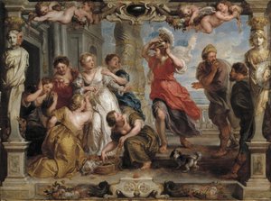 Achille découvert par Ulysse parmi les filles de Lycomède à Skyros, 1630-1635