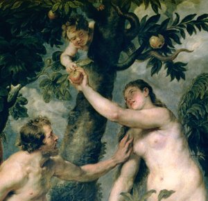 Adam et Ève (copié de la peinture de Titien) (détail) - Peter Paul Rubens
