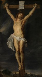 Le Christ en croix (huile sur toile) - Peter Paul Rubens