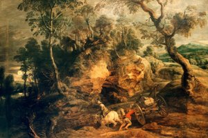 Le chariot embourbé