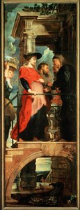 Descente de croix, panneau gauche : Visitation (peinture) - Peter Paul Rubens