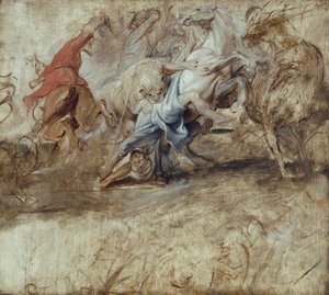 Chasse au lion (esquisse à l