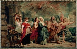 Lot et sa famille quittent Sodome - Peter Paul Rubens