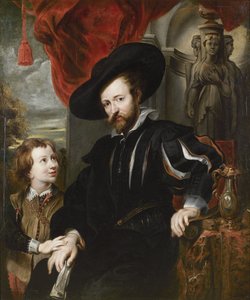 Portrait de Peter Paul Rubens avec son fils Albert, milieu du XVIIe siècle