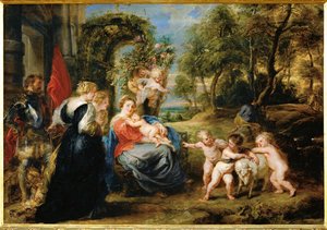 Repos lors de la fuite en Égypte, vers 1632-35 (peinture sur bois) - Peter Paul Rubens