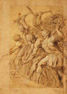 Soldats détruisant un pont - Peter Paul Rubens