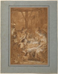 Die Anbetung der Hirten - Peter Paul Rubens