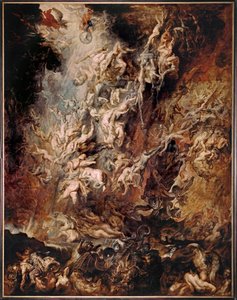 La chute des damnés (peinture sur bois de chêne) - Peter Paul Rubens