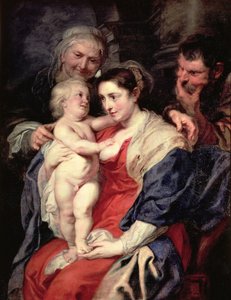 La Sainte Famille avec Sainte Anne - Peter Paul Rubens