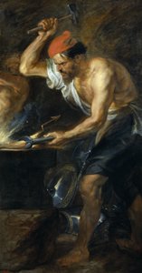 Vulcain forgeant les foudres de Jupiter