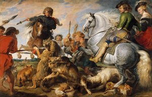 Chasse au loup et au renard, vers 1616