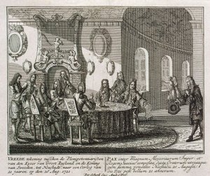 Conclusion du traité de paix de Nystad le 20 août 1721