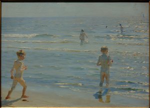 Garçons se baignant. Soleil. Skagen - Peder Severin Krøyer