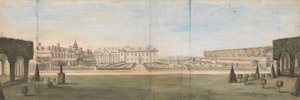 Vue du jardin et de la maison à Upper Winchendon, Buckinghamshire - Peter Tillemans