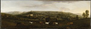 Vue de Chatsworth depuis le sud-ouest