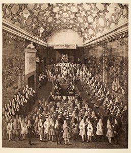 La reine Anne à la Chambre des Lords, pub. 1902