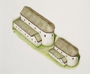 Première église saxonne, abbaye de Saint-Augustin, Canterbury, Kent, fin 20e ou début 21e siècle