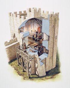 Château de Peveril, 12ème siècle, vers 1990-2010