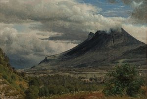 Le massif de la Granier, vue prise de la Cluse de Chambéry 1850 - Peter Vilhelm Carl Kyhn