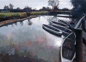 Barcombe Mills, Sussex, 2007 (huile sur toile) - Peter Wilson