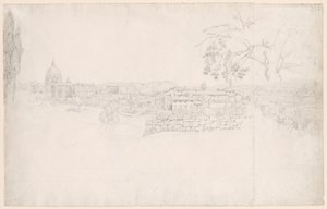 Panorama fantastique de Rome de Saint-Pierre au Castel San Angelo - Peter von Hess