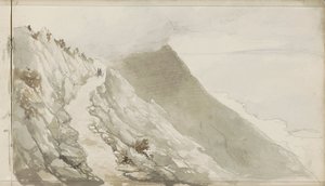 Figures sur un chemin le long d
