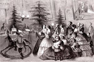 Noël à Saint-Pétersbourg, Russie. 1861 (gravure)