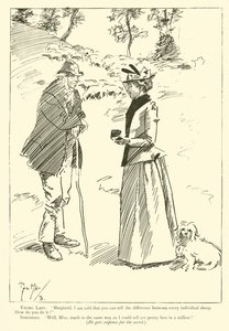 Caricature de Phil May, des années 1890