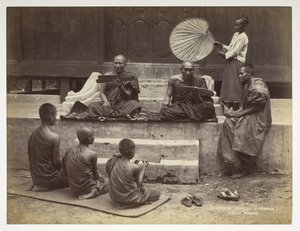 Prêtres birmans (Poongees), de Vues de Birmanie - Philip Adolphe Klier