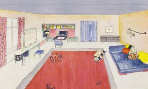 Intérieurs des années 1930 : Chambre et salon pour dame