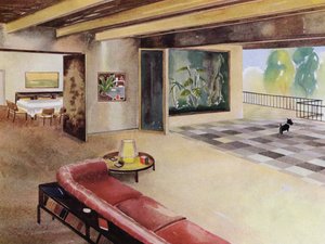 Intérieurs des années 1930 : Hall avec terrasse