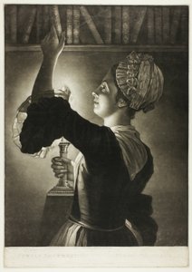 Lucubration féminine : Étude nocturne - Philip Dawe