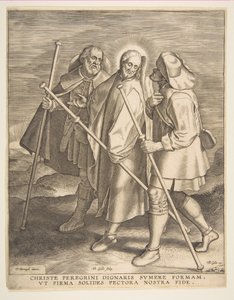 Christ et les disciples en route pour Emmaüs - Philip Galle